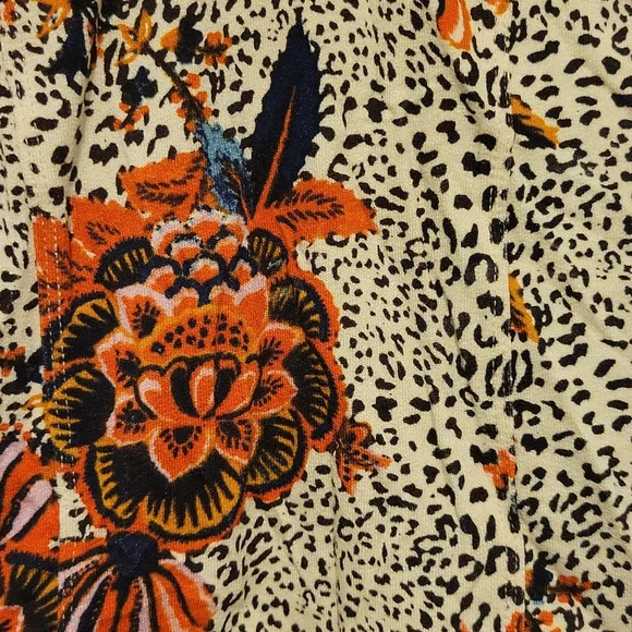 Free People floral animal print top - Picture 2 of 5